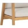 Sunpan Coraline Dining Armchair in Palazzo Cream - Seat Frame Close-up