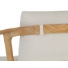 Sunpan Coraline Dining Armchair in Palazzo Cream - Seat Back Frame