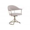 Sunpan Bexley Swivel Dining Chair - Danny Teal Front Angle