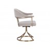 Sunpan Bexley Swivel Dining Chair - Danny Teal Side