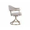 Sunpan Bexley Swivel Dining Chair - Danny Teal Side - Sunpan Bexley Swivel Dining Chair - Danny Teal Side
