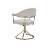 Sunpan Bexley Swivel Dining Chair - Danny Teal Back Angle - Sunpan Bexley Swivel Dining Chair - Danny Teal Back Angle