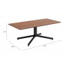 Zuo Modern Mazzy Coffee Table Brown - With Dimensions