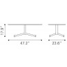 Zuo Modern Mazzy Coffee Table Brown - Dimensions Sheet