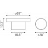 Zuo Modern Watson Coffee Table Black - Dimensions Sheet