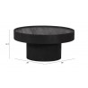 Zuo Modern Watson Coffee Table Black - With DImensions