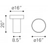 Zuo Modern Watson Side Table in Black - Dimension Sheet
