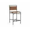 Sunpan Corrigan Counter Stool in Cognac Leather - Angled - Sunpan Corrigan Counter Stool in Cognac Leather - Angled