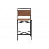 Sunpan Corrigan Counter Stool In Cognac Leather - Front