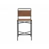Sunpan Corrigan Counter Stool in Cognac Leather - Front Angle - Sunpan Corrigan Counter Stool in Cognac Leather - Front Angle