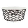 Zuo Modern Queen Coffee Table White and Antique Bronze - Side