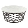 Zuo Modern Queen Coffee Table White and Antique Bronze - Top Angled