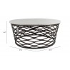 Zuo Modern Queen Coffee Table White and Antique Bronze - With Dimensions
