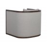 Sunpan Chloe Lounge Chair in Dark Brown And Linoso Light Grey - Back Angle