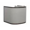 Sunpan Chloe Lounge Chair in Dark Brown And Linoso Light Grey - Back Angle - Sunpan Chloe Lounge Chair in Dark Brown And Linoso Light Grey - Back Angle