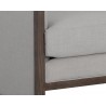 Sunpan Chloe Lounge Chair in Dark Brown And Linoso Light Grey - Frame Close-up