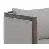 Sunpan Chloe Lounge Chair in Dark Brown And Linoso Light Grey - Arm Close-up - Sunpan Chloe Lounge Chair in Dark Brown And Linoso Light Grey - Arm Close-up