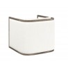 Sunpan Chloe Lounge Chair in Ash Grey And Linoso Ivory - Back Angle