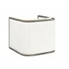 Sunpan Chloe Lounge Chair in Ash Grey And Linoso Ivory - Back Angle - Sunpan Chloe Lounge Chair in Ash Grey And Linoso Ivory - Back Angle