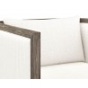 Sunpan Chloe Lounge Chair in Ash Grey And Linoso Ivory - Arm Close-up
