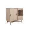 Sunpan Caven Bar Cabinet In ight Oak - Angled