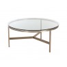 Sunpan Flato Coffee Table - Antique Brass - Front Side Angle