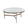 Sunpan Flato Coffee Table - Antique Brass - Front Side View
