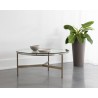Sunpan Flato Coffee Table - Antique Brass - Lifestyle
