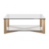 Sunpan Xavier Coffee Table Square - Antique Brass 1