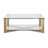 Sunpan Xavier Coffee Table Square - Antique Brass 1 - Sunpan Xavier Coffee Table Square - Antique Brass 1