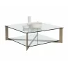 Sunpan Xavier Coffee Table Square - Antique Brass 2 - Sunpan Xavier Coffee Table Square - Antique Brass 2