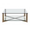 Sunpan Xavier Coffee Table Square - Antique Brass