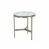 Sunpan Flato End Table - Antique Brass - Front Side Angle - Sunpan Flato End Table - Antique Brass - Front Side Angle
