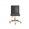 Sunpan Dean Office Chair in Brushed Brass And Bravo Portabella - Front