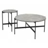 Zuo Modern Malo Coffee Table Set in Gray and Black - Table Close and Angled - Zuo Modern Malo Coffee Table Set in Gray and Black - Table Close and Angled