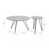 Zuo Modern Kerris Coffee Table Set in Gray and Black - Dimensions - Zuo Modern Kerris Coffee Table Set in Gray and Black - Dimensions