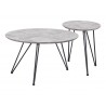 Zuo Modern Kerris Coffee Table Set in Gray and Black - Top Angled