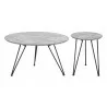 Zuo Modern Kerris Coffee Table Set in Gray and Black - Front - Zuo Modern Kerris Coffee Table Set in Gray and Black - Front