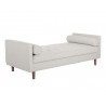 Sunpan Donnie Bench Ivory - Front Side Angle