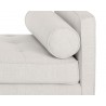 Sunpan Donnie Bench Ivory - Seat Closeup Angle