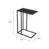Zuo Modern Atom Side Table in Black - With Dimension