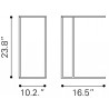 Zuo Modern Atom Side Table in Black - Dimension Sheet