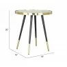Zuo Modern Particle Side Table Gold and Black - With Dimension - Zuo Modern Particle Side Table Gold and Black - With Dimension