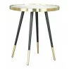 Zuo Modern Particle Side Table Gold and Black - Front - Zuo Modern Particle Side Table Gold and Black - Front