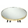 Zuo Modern Particle Side Table Gold and Black - Tabletop Close-up - Zuo Modern Particle Side Table Gold and Black - Tabletop Close-up