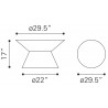 Zuo Modern Electron Coffee Table Gold - Dimension Sheet