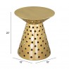 Zuo Modern Proton Side Table Gold - With Dimension