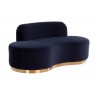 Sunpan Cassey Bench in Meg Indigo - Angled