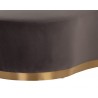 Sunpan Cassey Bench in Meg Ash - Seat Close-up