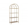 Sunpan Alcove Bookcase in Gold - Angled